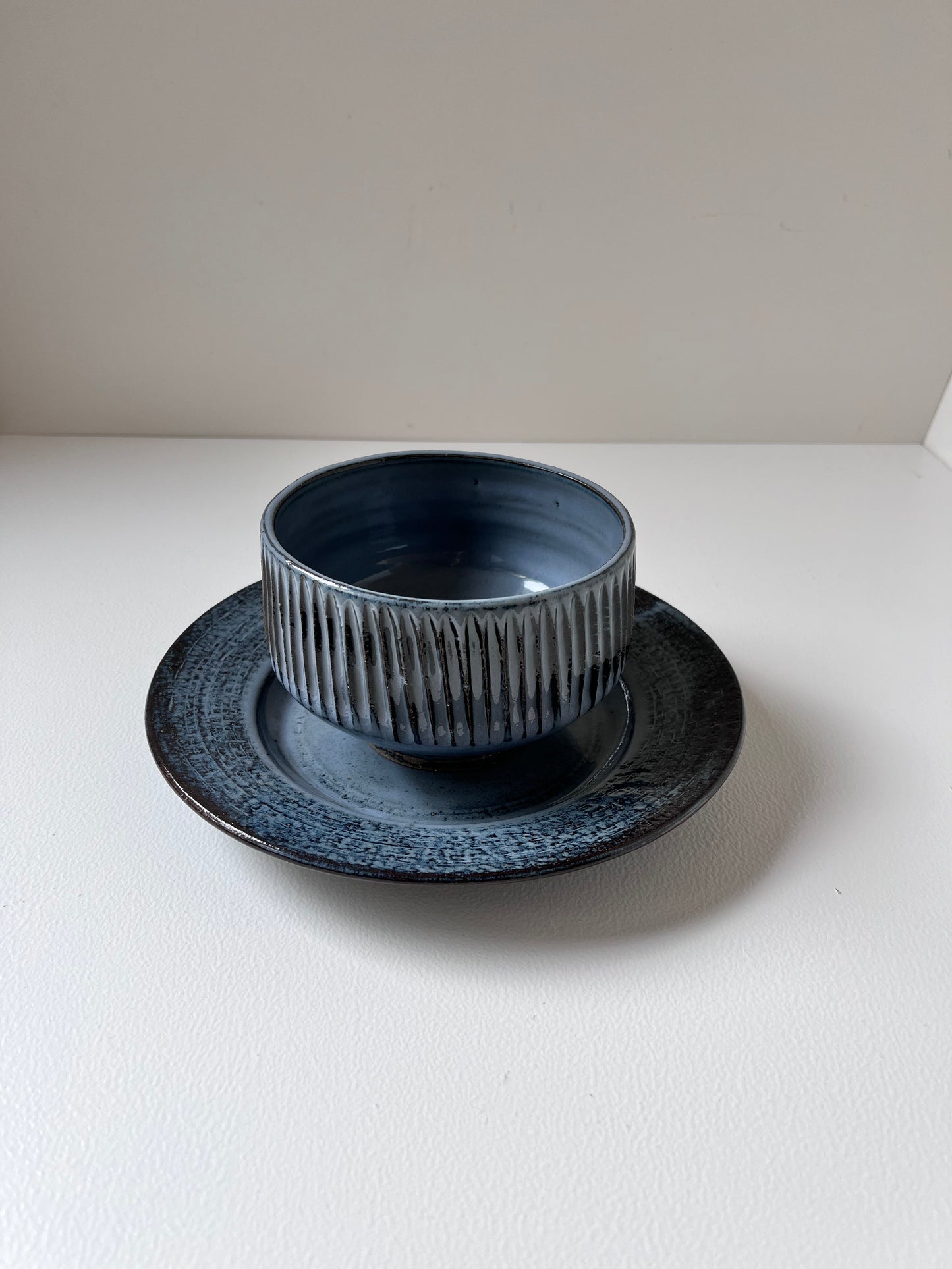 Bowl and plate set | dark blue