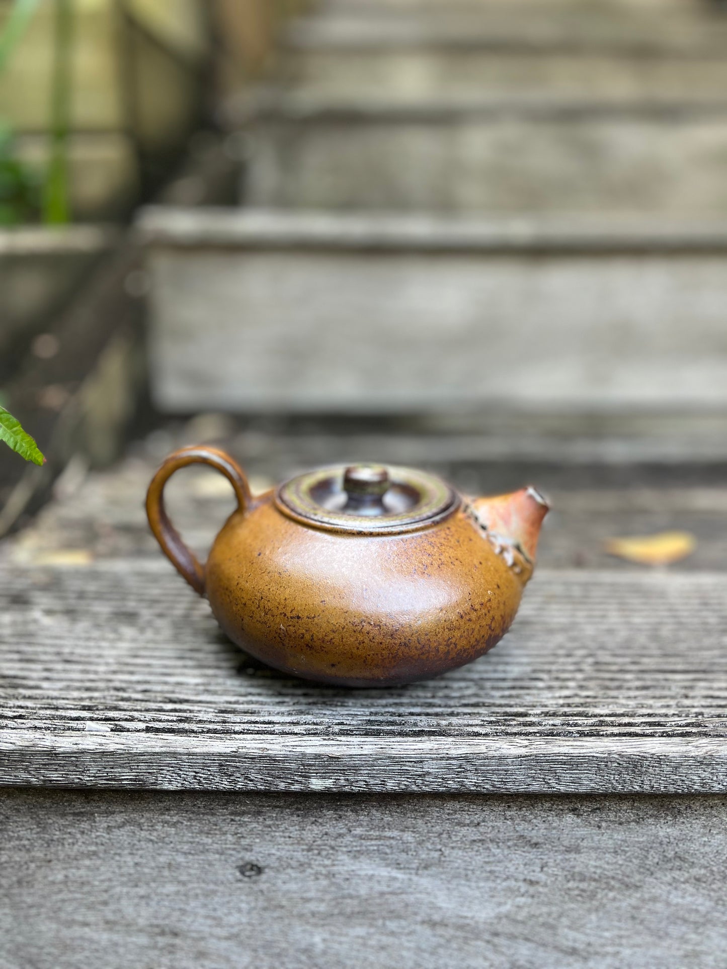 Burnt orange teapot - tea for two