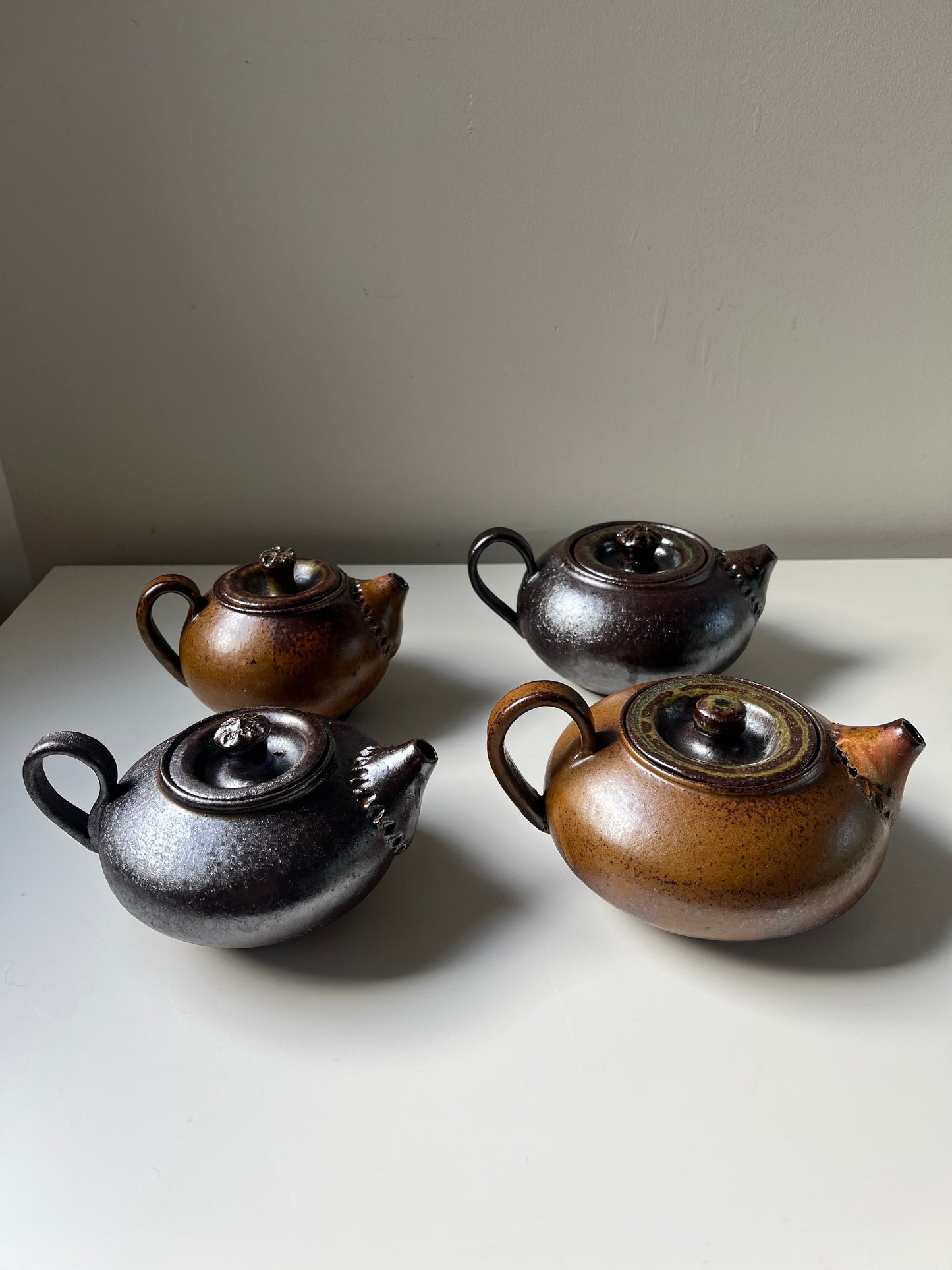 Burnt orange teapot - tea for two