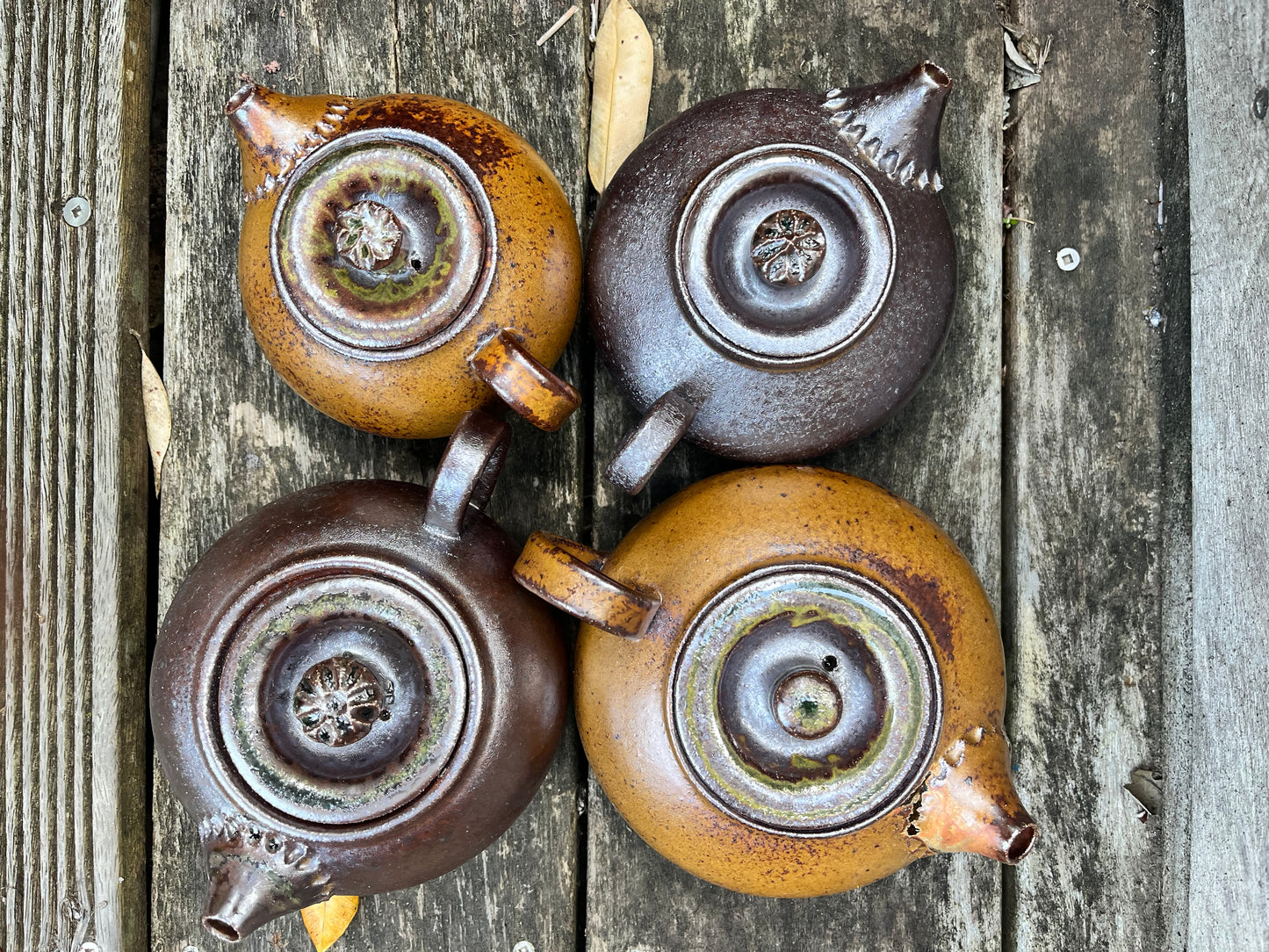 Burnt orange teapot - tea for two