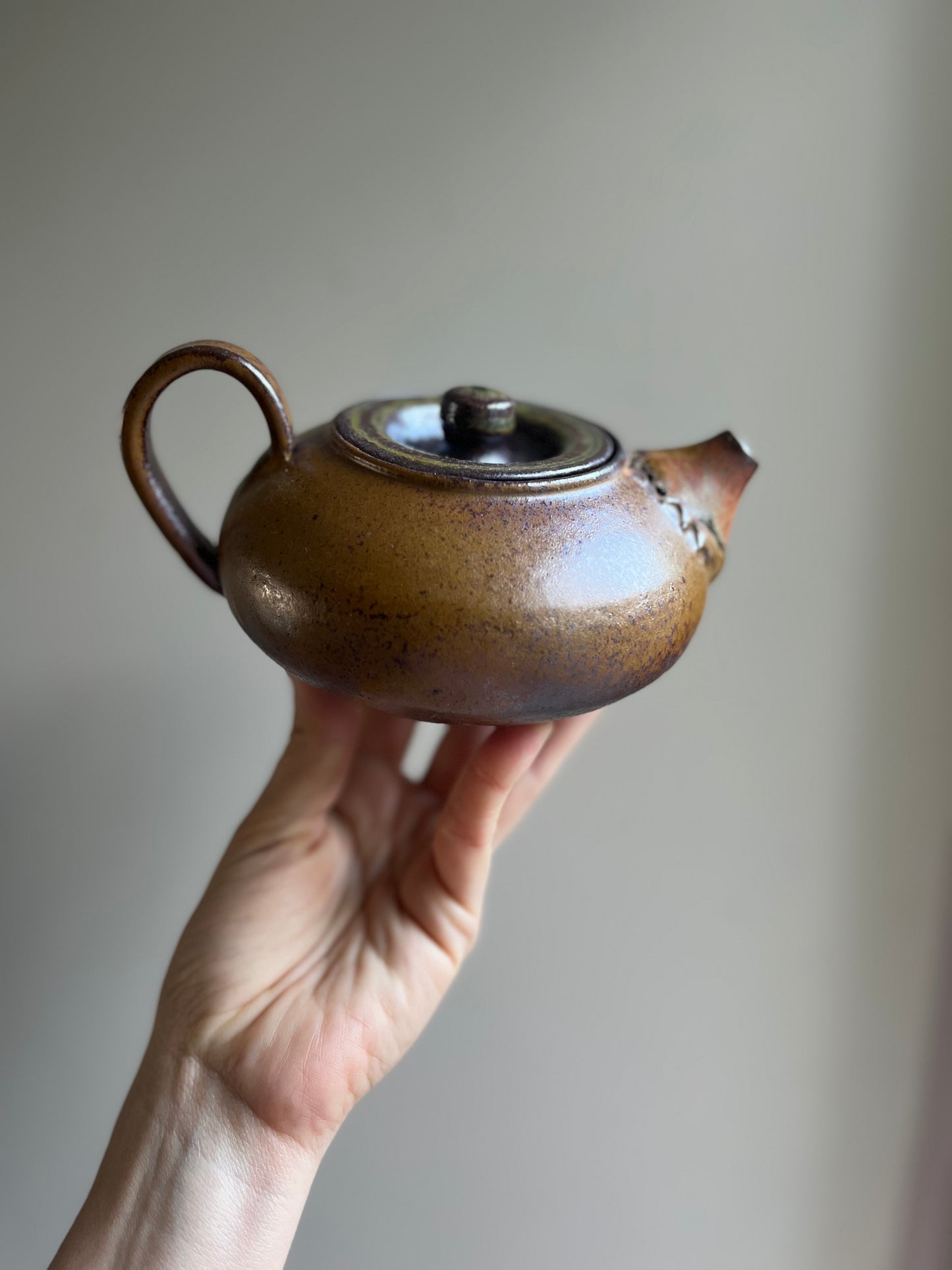 Burnt orange teapot - tea for two