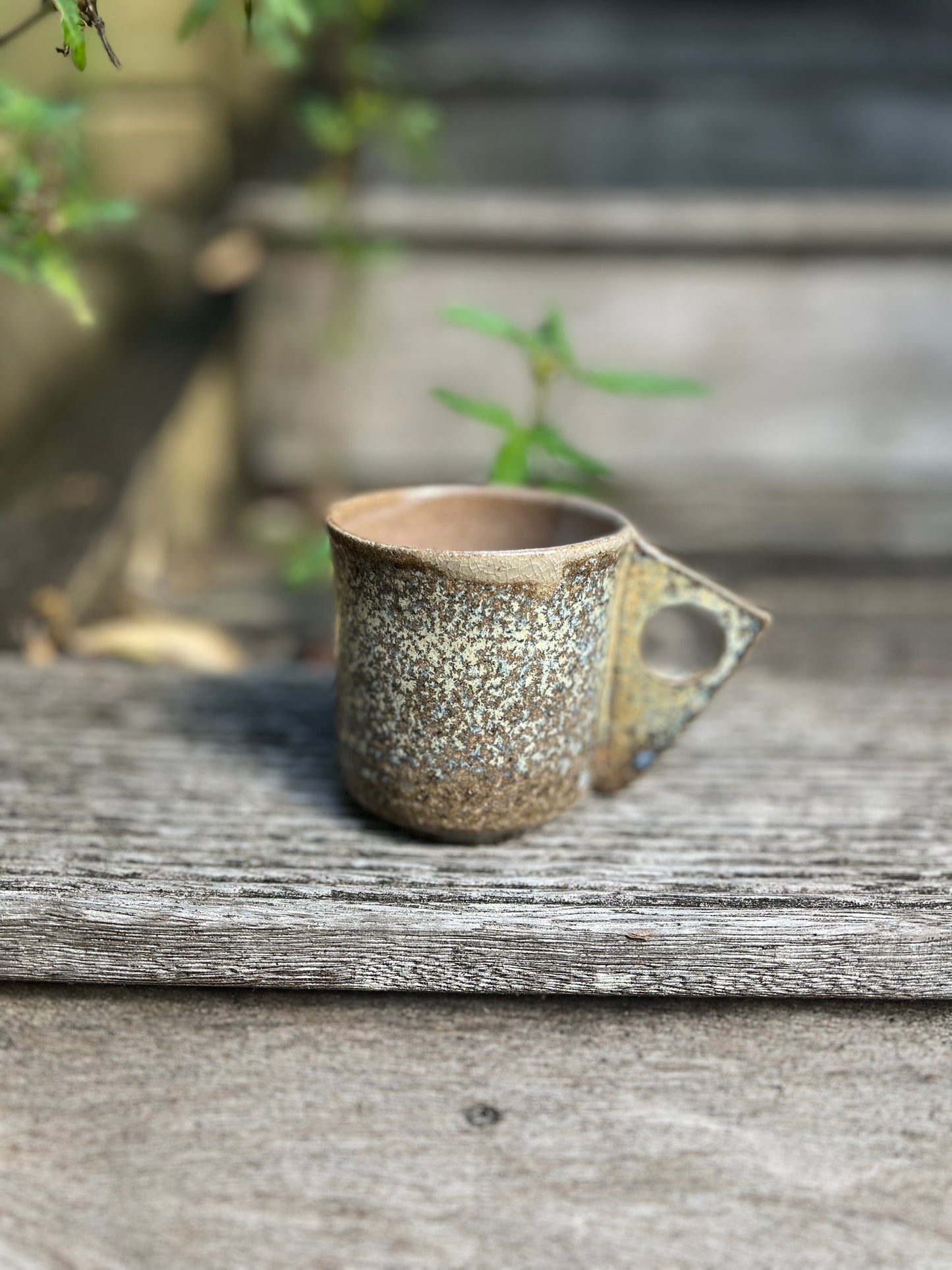 Salt glazed mug - snow
