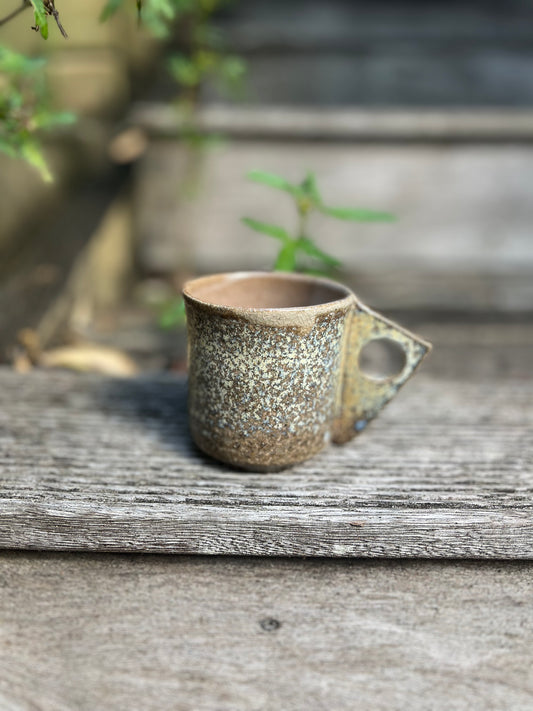 Salt glazed mug - snow