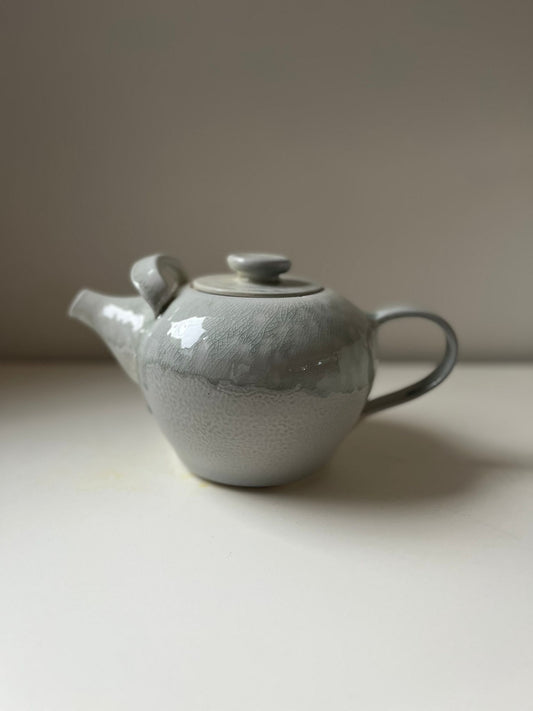 Large salt fired teapot