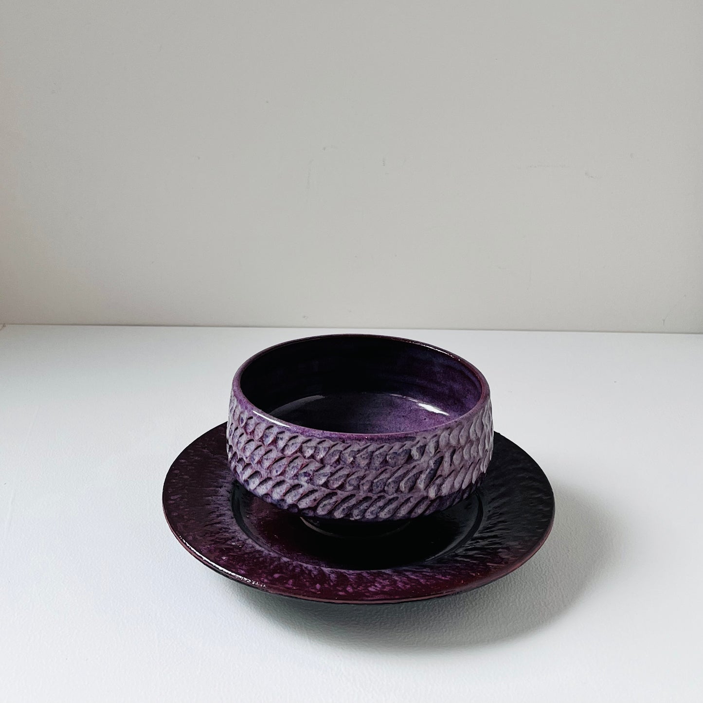 Bowl and plate set | purple