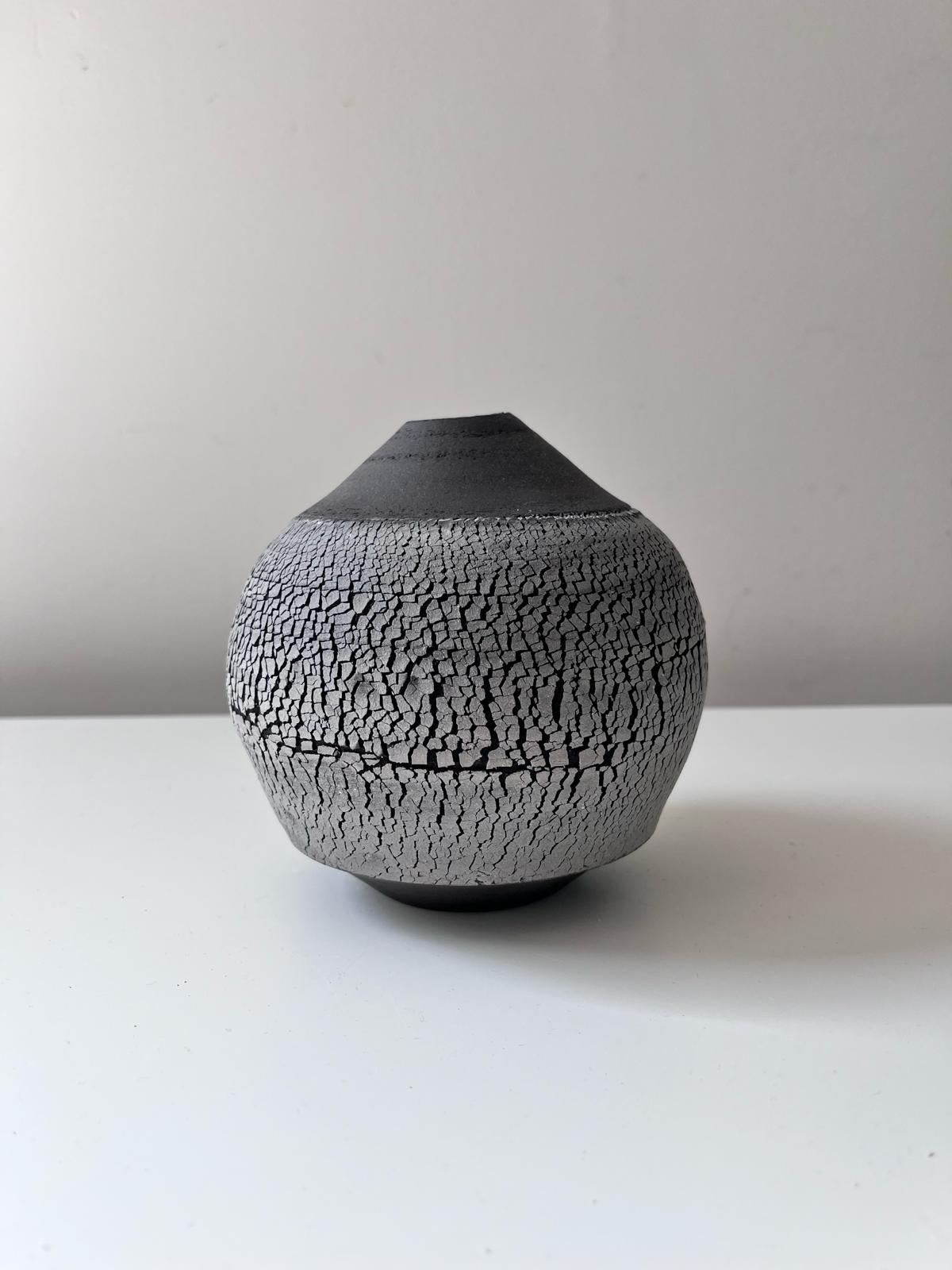 Contrast crackle vase